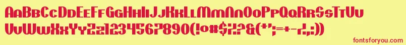 fuente Projectionist – Fuentes Rojas Sobre Fondo Amarillo
