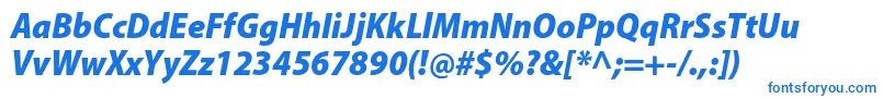 MyriadproBlacksemicnit Font – Blue Fonts on White Background