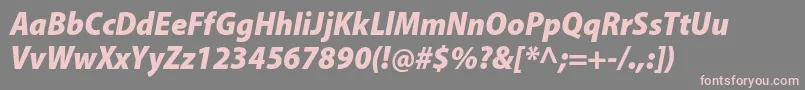MyriadproBlacksemicnit Font – Pink Fonts on Gray Background