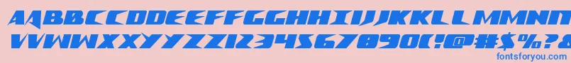 Crimesyndicatecond Font – Blue Fonts on Pink Background