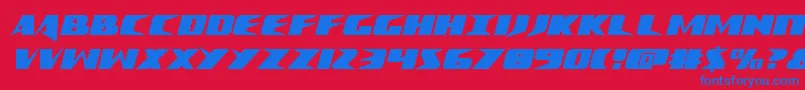 フォントCrimesyndicatecond – 赤い背景に青い文字