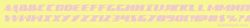 Crimesyndicatecond-fontti – vaaleanpunaiset fontit keltaisella taustalla