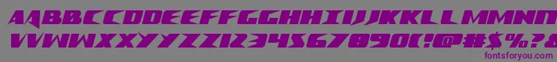 フォントCrimesyndicatecond – 紫色のフォント、灰色の背景