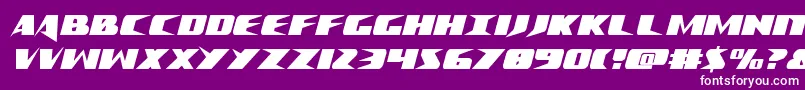フォントCrimesyndicatecond – 紫の背景に白い文字