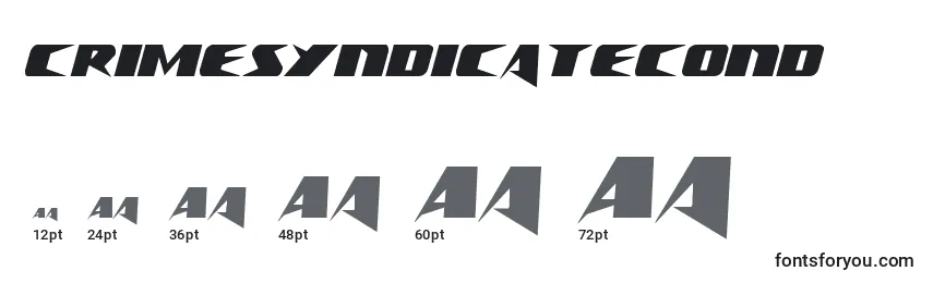 Crimesyndicatecond Font Sizes