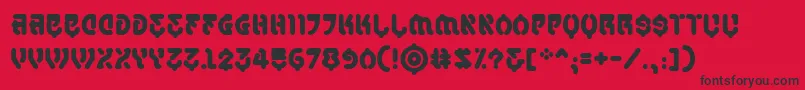 SamuraicabcobbReg Font – Black Fonts on Red Background