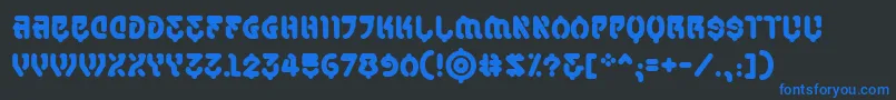 SamuraicabcobbReg Font – Blue Fonts on Black Background