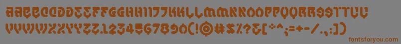 SamuraicabcobbReg Font – Brown Fonts on Gray Background