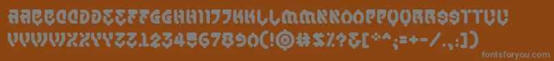 フォントSamuraicabcobbReg – 茶色の背景に灰色の文字