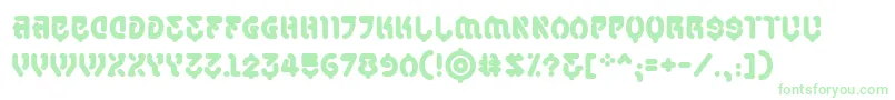 SamuraicabcobbReg Font – Green Fonts on White Background