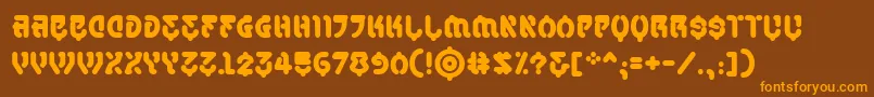 SamuraicabcobbReg Font – Orange Fonts on Brown Background