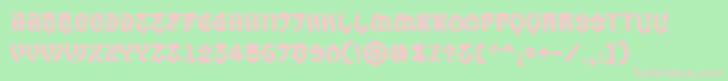 SamuraicabcobbReg Font – Pink Fonts on Green Background