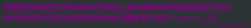 Шрифт SamuraicabcobbReg – фиолетовые шрифты на чёрном фоне