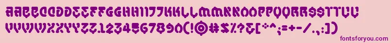 SamuraicabcobbReg Font – Purple Fonts on Pink Background