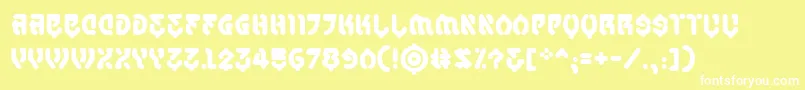 SamuraicabcobbReg Font – White Fonts on Yellow Background