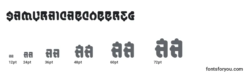 SamuraicabcobbReg Font Sizes