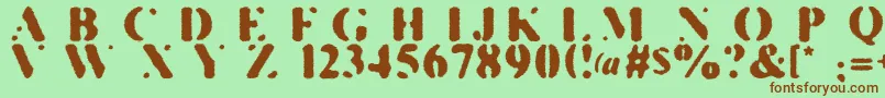 Killhippies Font – Brown Fonts on Green Background