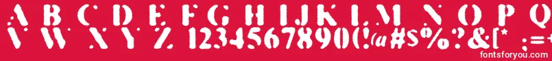 Killhippies Font – White Fonts on Red Background