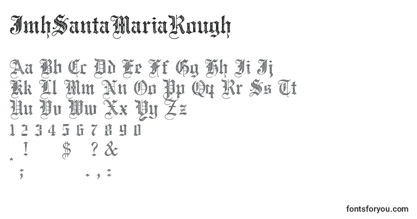 Fuente JmhSantaMariaRough - alfabeto, números, caracteres especiales