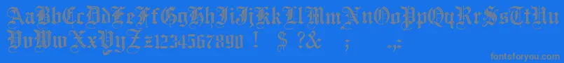 JmhSantaMariaRough-Schriftart – Graue Schriften auf blauem Hintergrund