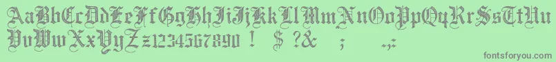 JmhSantaMariaRough Font – Gray Fonts on Green Background