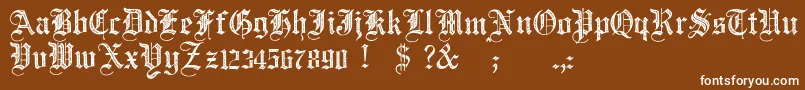 JmhSantaMariaRough Font – White Fonts on Brown Background