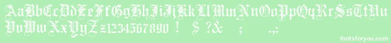 JmhSantaMariaRough Font – White Fonts on Green Background