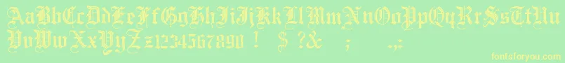 JmhSantaMariaRough Font – Yellow Fonts on Green Background