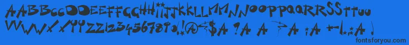 KillSwitch Font – Black Fonts on Blue Background