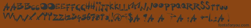 KillSwitch-Schriftart – Schwarze Schriften auf braunem Hintergrund