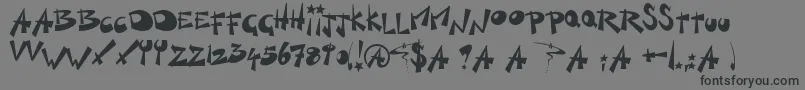 KillSwitch-Schriftart – Schwarze Schriften auf grauem Hintergrund
