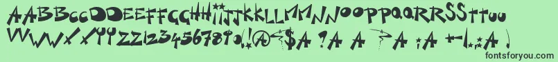 Шрифт KillSwitch – чёрные шрифты на зелёном фоне