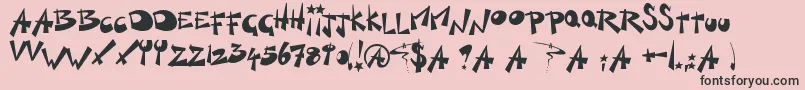 Шрифт KillSwitch – чёрные шрифты на розовом фоне