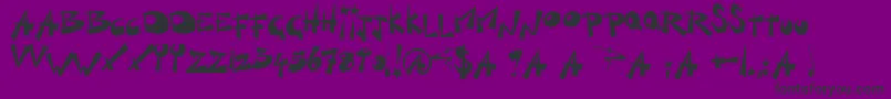 KillSwitch-Schriftart – Schwarze Schriften auf violettem Hintergrund