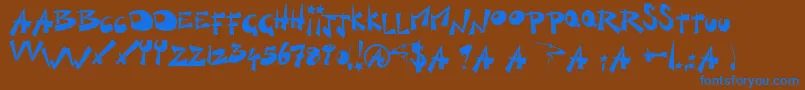 フォントKillSwitch – 茶色の背景に青い文字