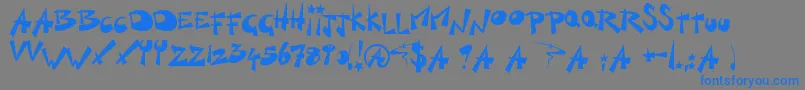 Шрифт KillSwitch – синие шрифты на сером фоне