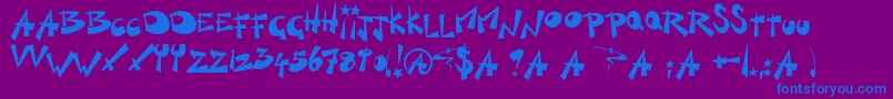 Шрифт KillSwitch – синие шрифты на фиолетовом фоне