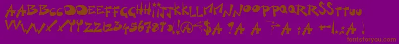Czcionka KillSwitch – brązowe czcionki na fioletowym tle