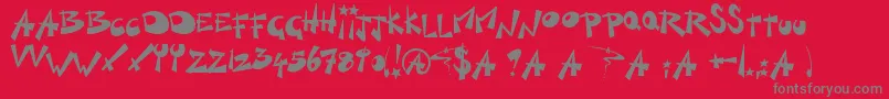 フォントKillSwitch – 赤い背景に灰色の文字