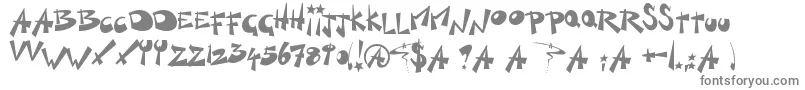 KillSwitch-Schriftart – Graue Schriften auf weißem Hintergrund