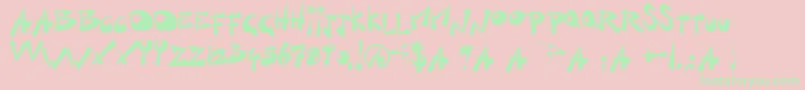 Шрифт KillSwitch – зелёные шрифты на розовом фоне