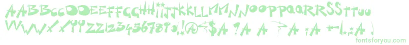 fuente KillSwitch – Fuentes Verdes Sobre Fondo Blanco