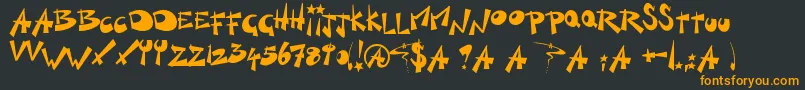fuente KillSwitch – Fuentes Naranjas Sobre Fondo Negro
