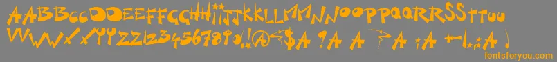 KillSwitch-Schriftart – Orangefarbene Schriften auf grauem Hintergrund