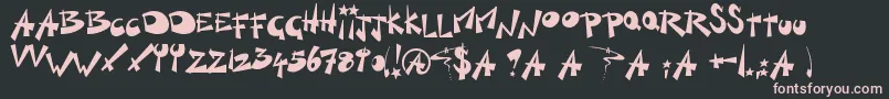 Fonte KillSwitch – fontes rosa em um fundo preto