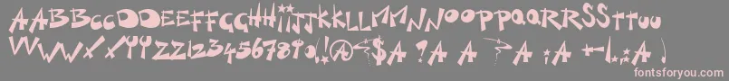 KillSwitch-fontti – vaaleanpunaiset fontit harmaalla taustalla