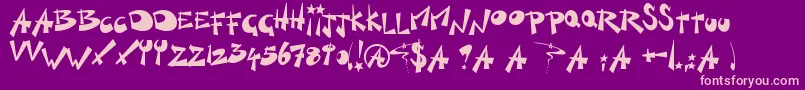 KillSwitch-Schriftart – Rosa Schriften auf violettem Hintergrund