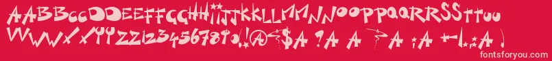 Шрифт KillSwitch – розовые шрифты на красном фоне