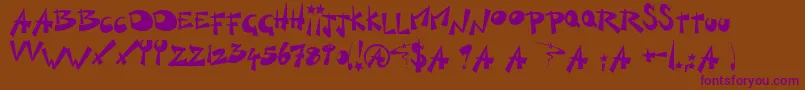 Шрифт KillSwitch – фиолетовые шрифты на коричневом фоне