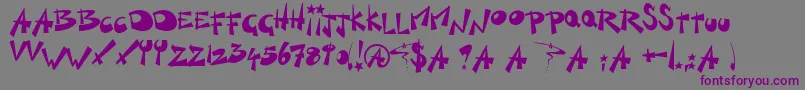 Шрифт KillSwitch – фиолетовые шрифты на сером фоне